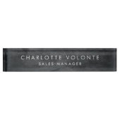 グレエレガントースタイリッシュプロフェッショナルアート デスクネームプレート (正面)