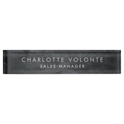 グレエレガントースタイリッシュプロフェッショナルアート デスクネームプレート (正面)