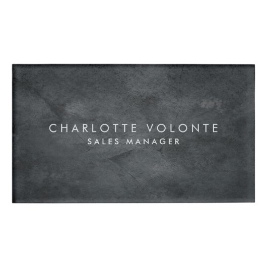 グレエレガントースタイリッシュプロフェッショナルアート 名札 (正面)