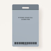 グレエレガントーパレット従業員写真ID会社 バッジ (裏面)