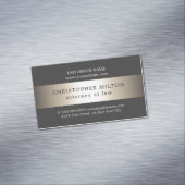 グレエレガントーフェイク金ゴールドストライプ弁護士 マグネット名刺 (インサイチュ)