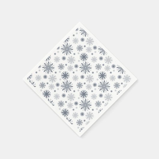 グレエレガントーフローラパターン（の模様が）あるクリスマス スタンダードカクテルナプキン (角)