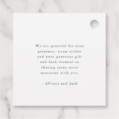 グレエレガントーフローラ結婚の感謝 フェイバータグ (裏面)