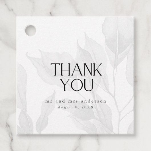 グレエレガントーフローラ結婚の感謝 フェイバータグ (正面)