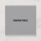 グレエレガントーモダンシンプルプロフェッショナルテンプレート スクエア名刺 (正面)