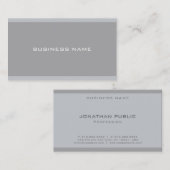 グレエレガントーモダンプロフェッショナルシンプルテンプレート 名刺 (正面/裏面)