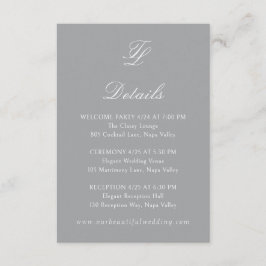 グレエレガントー伝統的結婚ス エンクロージャーカード