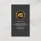 グレエレガントー金ゴールドホーフェイクムビルダー建築 名刺 (裏面)