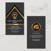 グレエレガントー金ゴールドホーフェイクムビルダー建築 名刺 (正面/裏面)