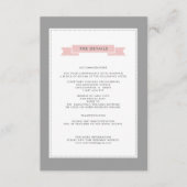 グレエレガントー |赤面ピンク結婚の詳細カード エンクロージャーカード (正面)