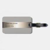 グレカッコいいイ金フェイク属ストライプモノグラム ラゲッジタグ (裏面横)