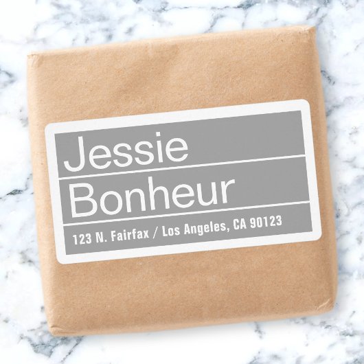 グレカッコいいーモダン差出人住所 ラベル