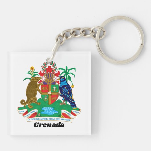 グレカラフルナカリブのダの軍備島のコート キーホルダー (裏面)