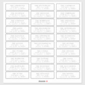 グレクラシックイ結婚住所 シール (シート)