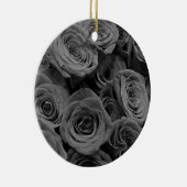 グレクラシックーエレガントグバラ美しいグレーフローラ セラミックオーナメント (右)