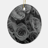 グレクラシックーエレガントグバラ美しいグレーフローラ セラミックオーナメント (左)