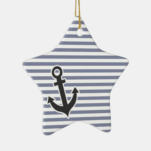グレクールーの横ストライプいかり セラミックオーナメント (右)