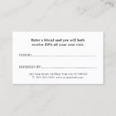 グレクールーエレガントゴールデン美しいサロン 紹介カード (裏面)