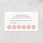 グレクールーエレガントパステルサークルはっきりしたサロン ロイヤリティカード (裏面)