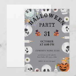 グレクールークラシックハロウィーンオフィスパーティー 招待状
