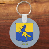 グレコイタリアン姓の歴史的盾 キーホルダー (正面)