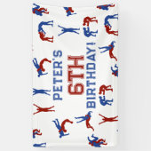 グレコローマンフリースタイルレスリング子供の誕生日 横断幕 (縦)