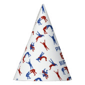 グレコローマンフリースタイルレスリング誕生日パーティー パーティーハット (左)