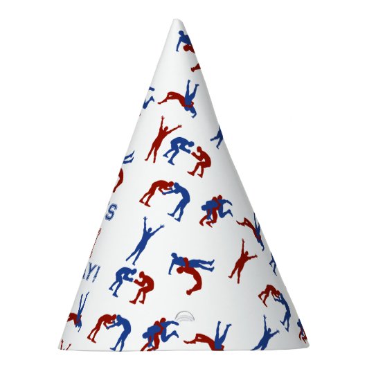 グレコローマンフリースタイルレスリング誕生日パーティー パーティーハット (右)