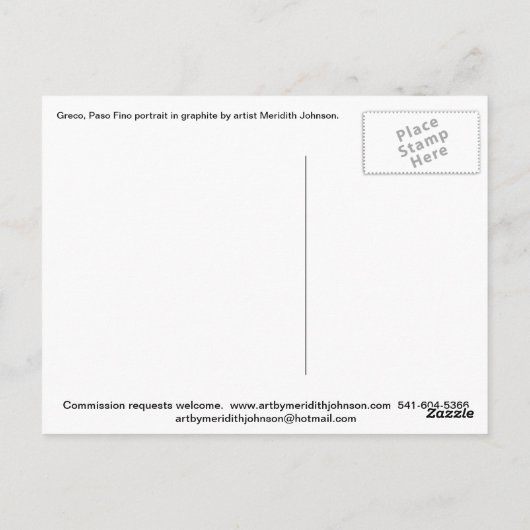 グレコ ポストカード (裏面)