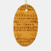 グレゴリオ暦の詠唱音楽スコア セラミックオーナメント (右)