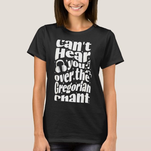 グレゴリオ聖歌 楽しい カトリック 伝統的 ラテン語 M Tシャツ (正面)