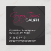 グレゴリートモスサロン スクエア名刺 (正面)