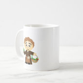 グレゴール・ヨハン・メンデル コーヒーマグカップ (正面左)