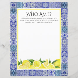 グレシアンブルーとレモン"Who Am I"シャワーゲーム
