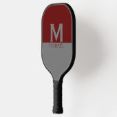 グレシンプルーとブルゴーニュのモノグラムのデザイン ピックルボールラケット (左)