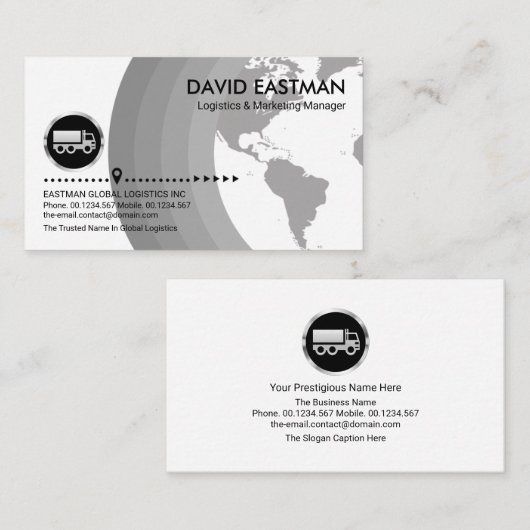 グレシンプルーグローブ層物流輸送 名刺 (正面/裏面)