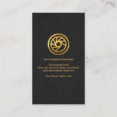 グレスタイリッシューのグランジ金ゴールド線機械技術者 名刺 (裏面)