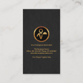 グレスタイリッシューグランジ金ゴールドラインプロフェッショナルバトラー 名刺 (裏面)