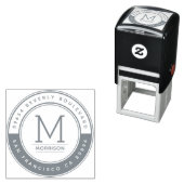 グレスタイリッシューコンテンポラリーモノグラム差出人住所 セルフインキングスタンプ (インサイチュ)