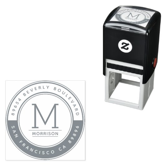 グレスタイリッシューコンテンポラリーモノグラム差出人住所 セルフインキングスタンプ (インサイチュ)