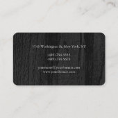 グレスタイリッシューユニークウッドレッドはっきりした文字モノグラム 名刺 (裏面)