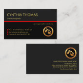 グレスタイリッシュー層赤線化学薬品 名刺 (正面/裏面)