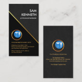 グレスタイリッシュー金ゴールドラグランジインパブバーテンダー 名刺 (正面/裏面)