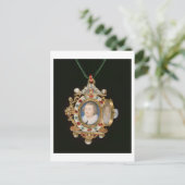 グレスリー・ジュエルとサーのミニチュアポートレート ポストカード (スタンド正面)