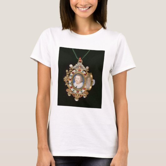 グレスリー・ジュエルとサーのミニチュアポートレート Tシャツ (正面)