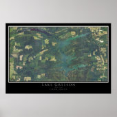 グレソン湖アーカンソー衛星ポスターマップ ポスター (正面)