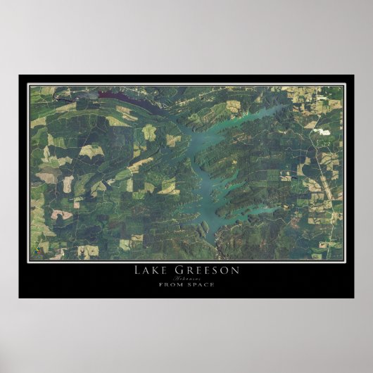 グレソン湖アーカンソー衛星ポスターマップ ポスター (正面)