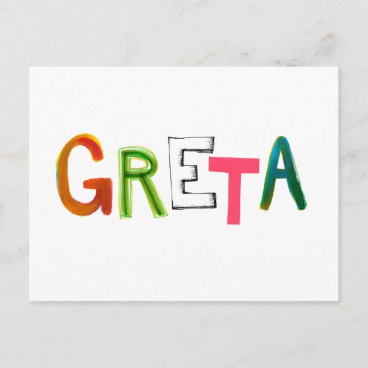 グレタおもしろいカラフルグレタ愛好家への贈り物 ポストカード (正面)