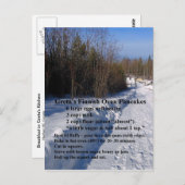 グレタのフィンランド産オーブンパンケーキレシピ ポストカード (正面/裏面)