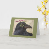 「グレタ」はカラスのカード カード (黄色い花)